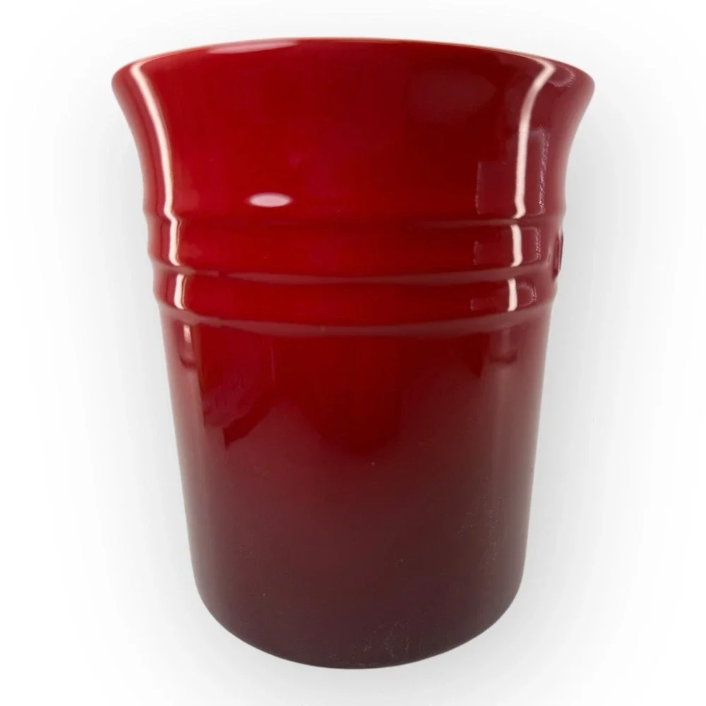 Le Creuset Utensil Crock 1L Cerise Cayenne Stoneware Jar NEW